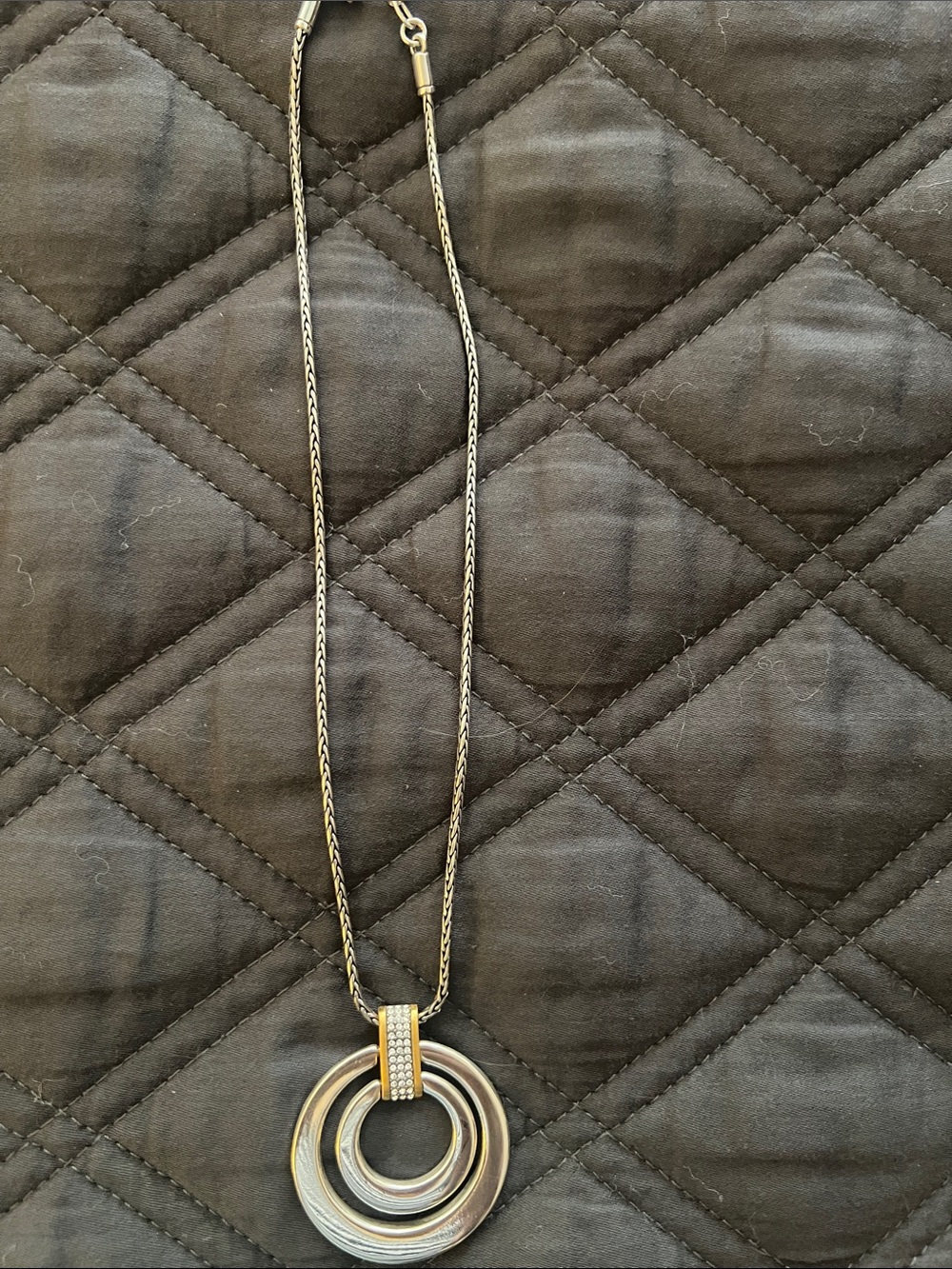 Brighton Mixed Tone Triple Circle Pendant Necklace - Women's Jewelry
